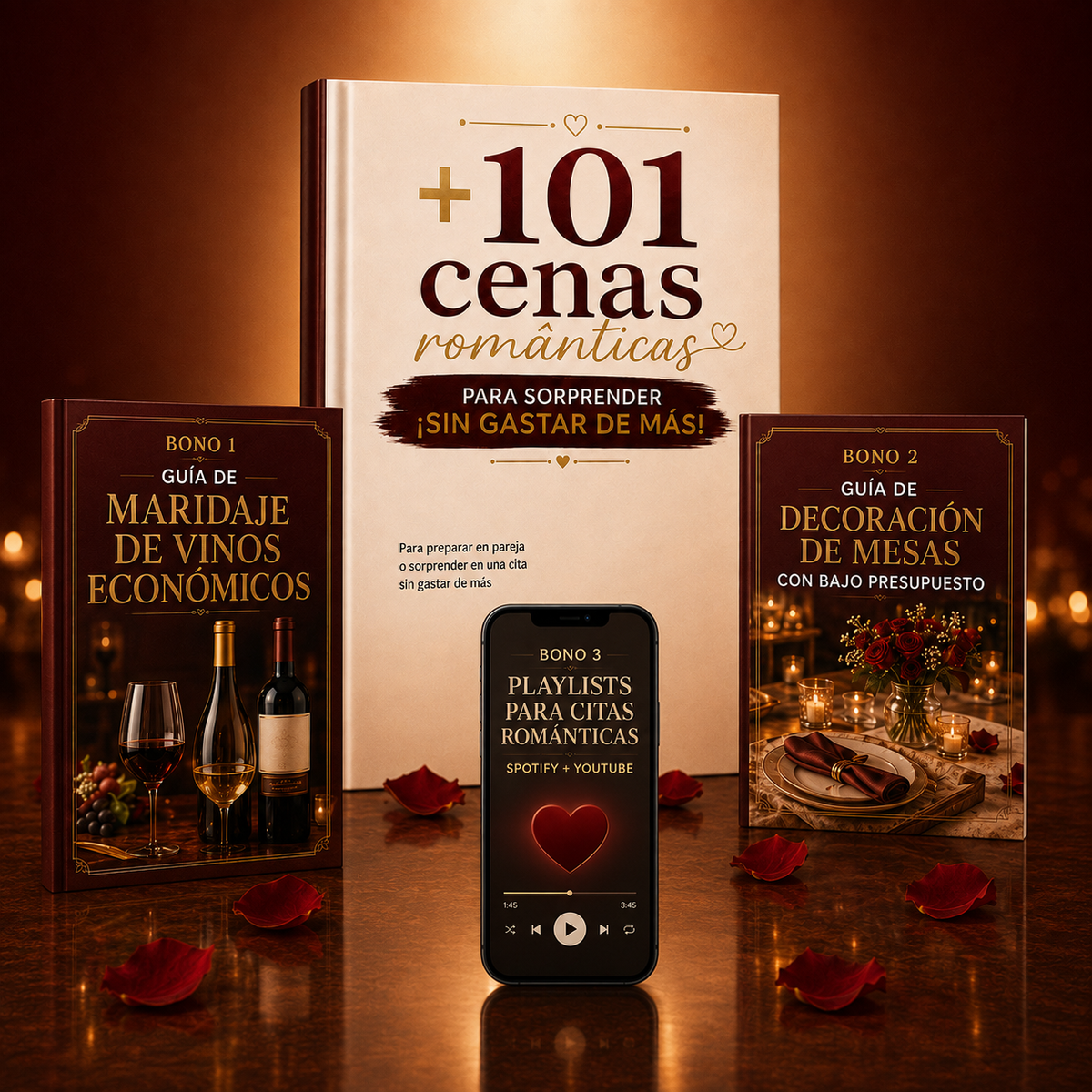 +101 CENAS ROMANTICAS™ CITAS INOLVIDABLES EN CASA 🎁 3 BONUS DE REGALO