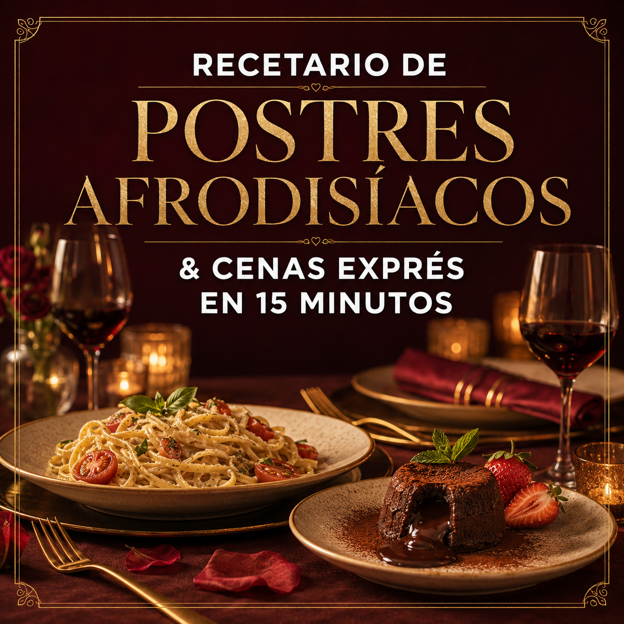 RECETARIO DE POSTRES AFRODISÍACOS & CENAS EXPRÉS EN 15 MINUTOS🍒